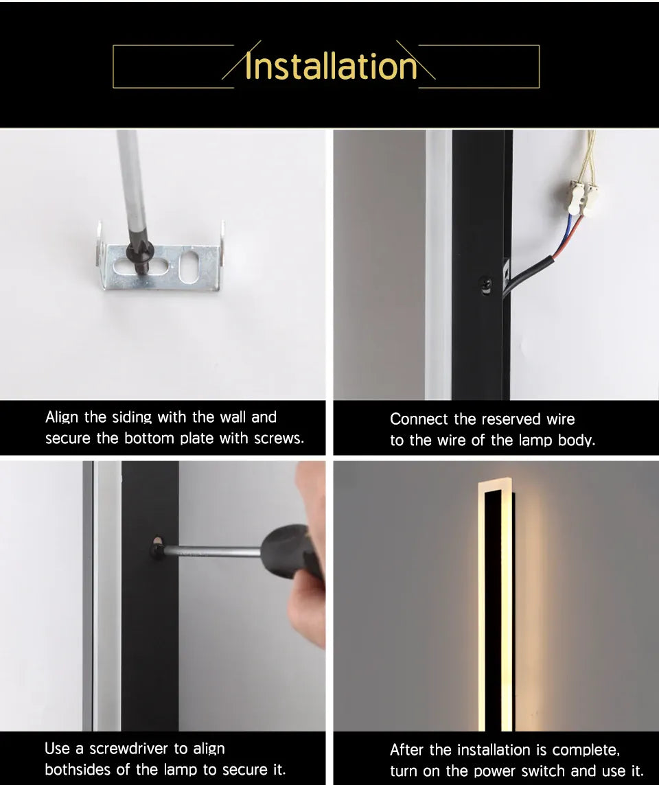 Verthara Premium Linear Outdoor Wall Light