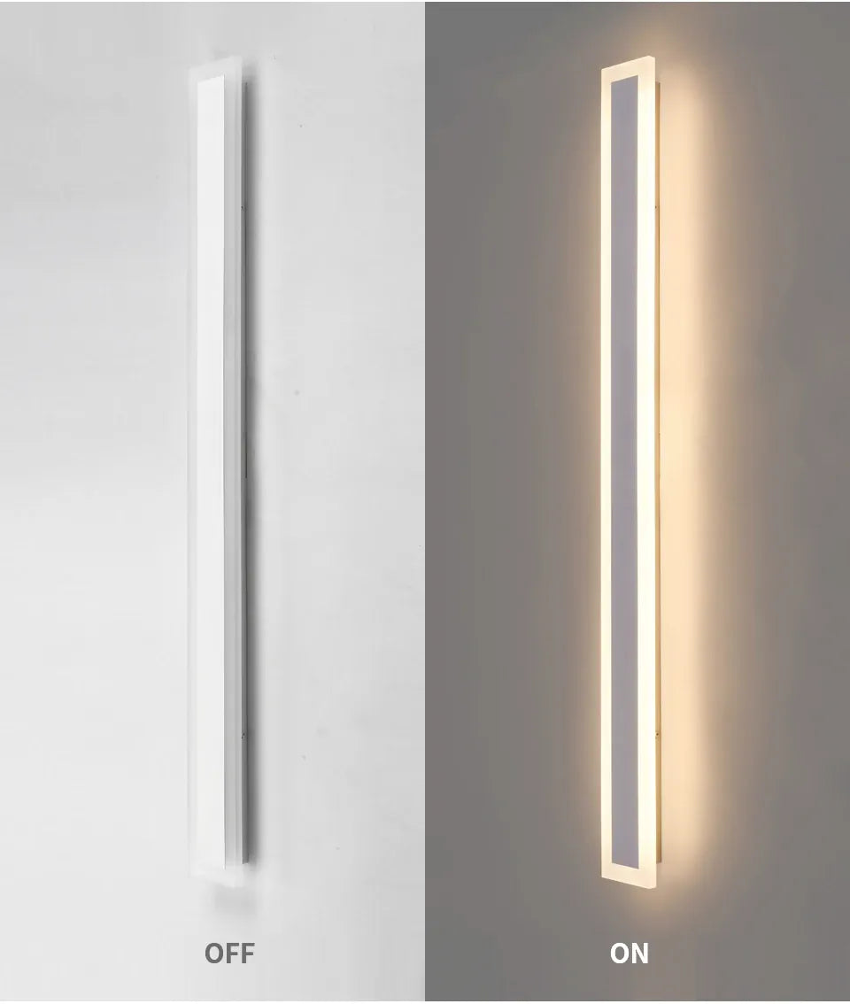 Verthara Premium Linear Outdoor Wall Light 30x8cm / White color