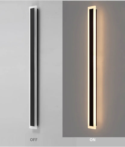 Verthara Premium Linear Outdoor Wall Light 30x8cm / Black color