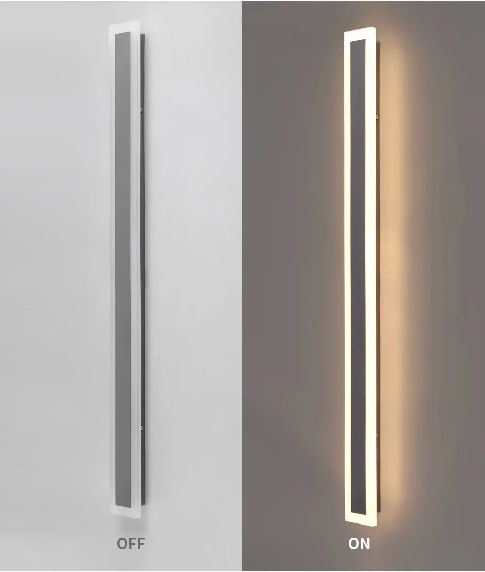 Verthara Premium Linear Outdoor Wall Light 30x8cm / Gray color