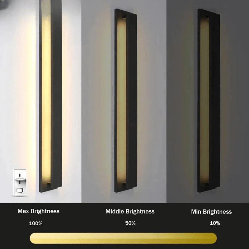 Verthara Premium Linear Stainless Steel Outdoor Wall Light