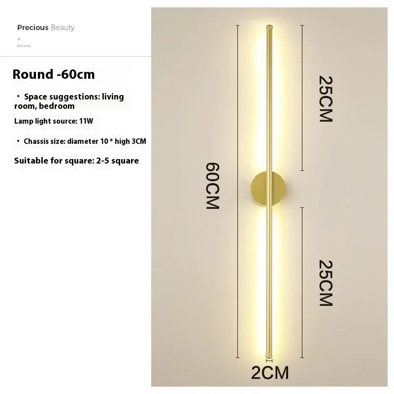Verthara Premium Linear Up-Down LED Wall Light gold 60cm