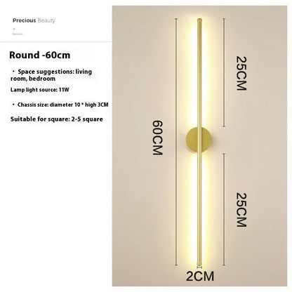 Verthara Premium Linear Up-Down LED Wall Light gold 60cm