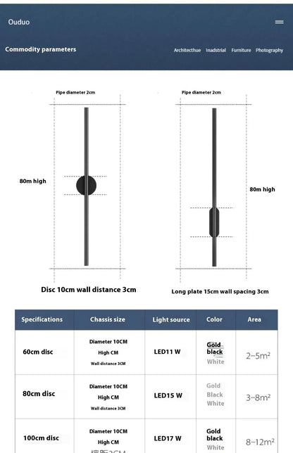 Verthara Premium Linear Up-Down LED Wall Light