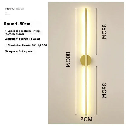 Verthara Premium Linear Up-Down LED Wall Light gold 80cm