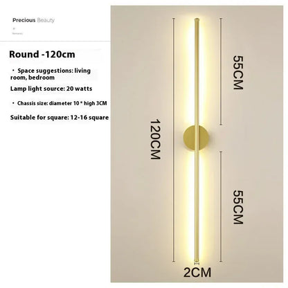 Verthara Premium Linear Up-Down LED Wall Light gold 120cm