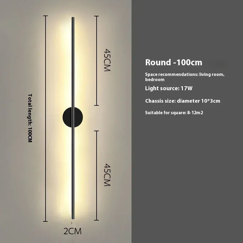 Verthara Premium Linear Up-Down LED Wall Light black 100cm