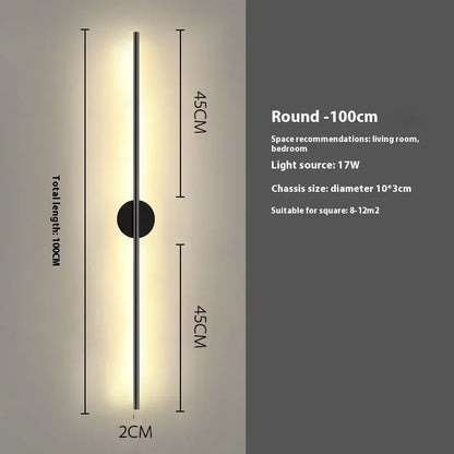 Verthara Premium Linear Up-Down LED Wall Light black 100cm