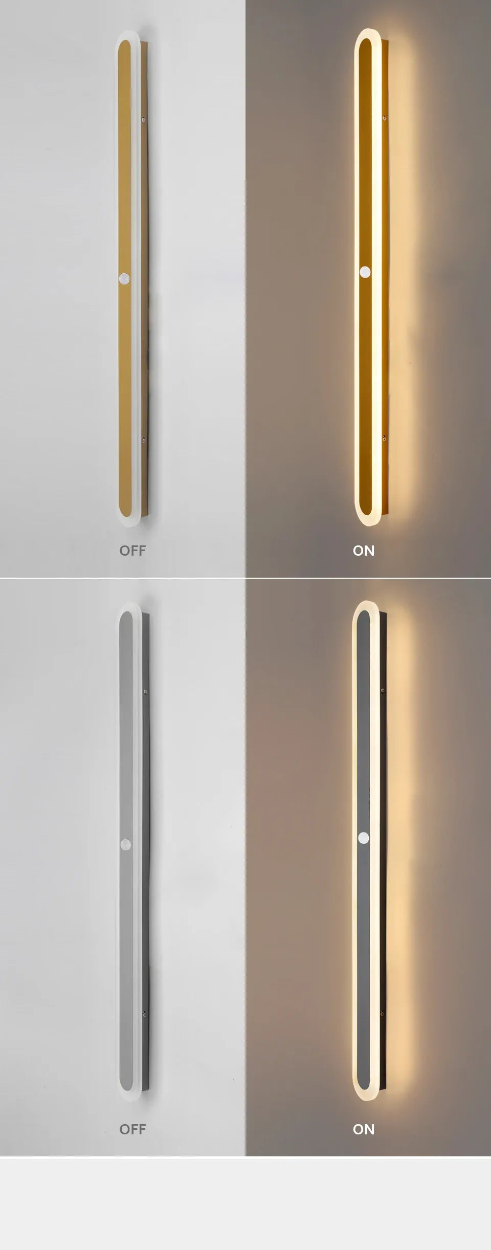 Verthara Premium Long Motion Sensor Outdoor Porch Lamp