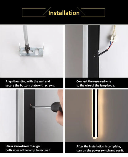 Verthara Premium Long Motion Sensor Outdoor Porch Lamp