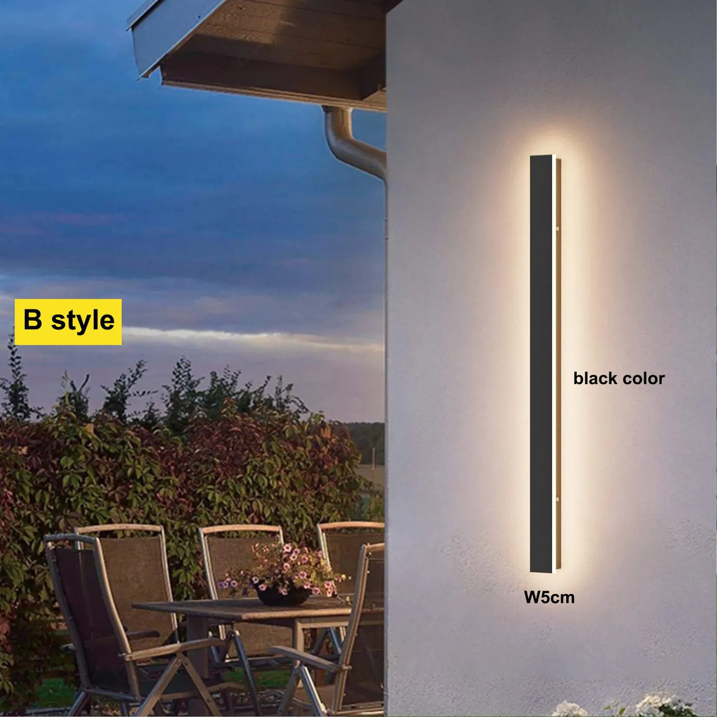 Verthara Premium Long Outdoor Wall Lantern H30cm / B style