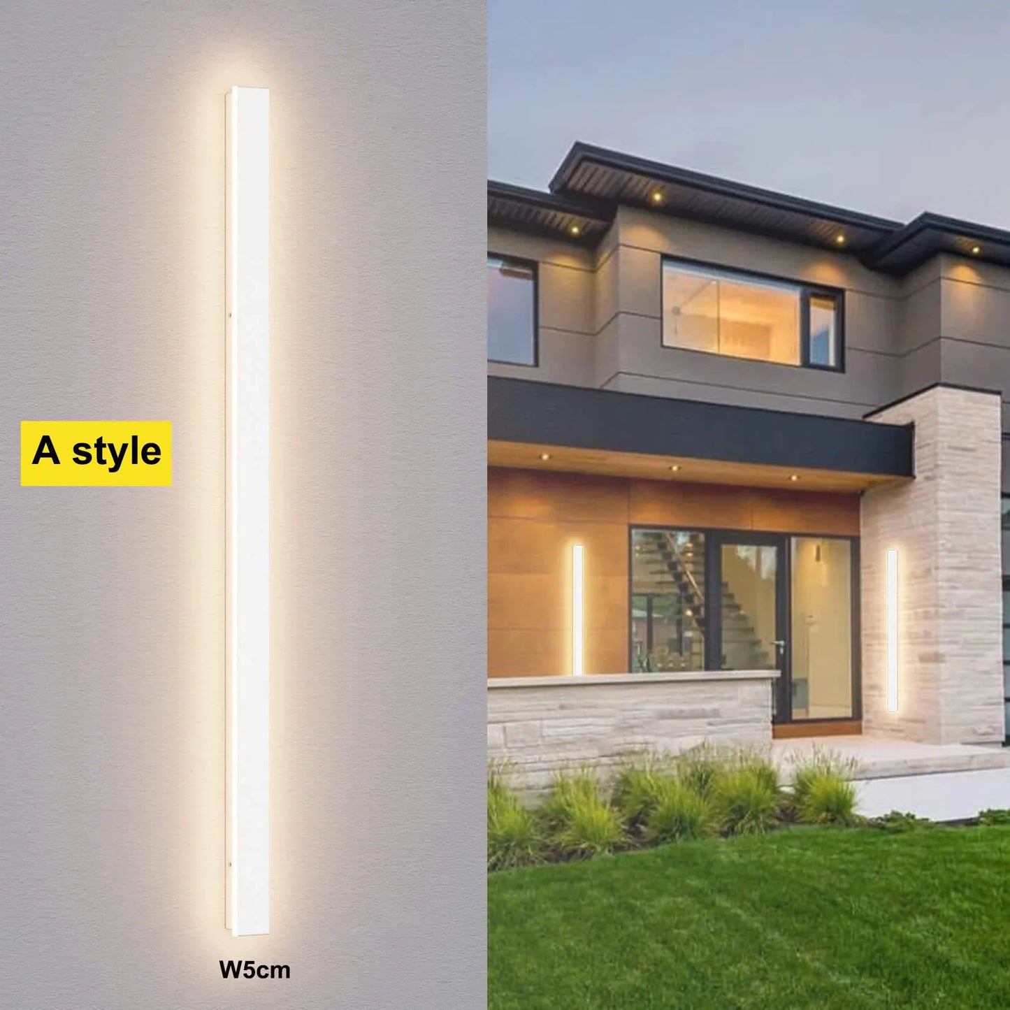 Verthara Premium Long Outdoor Wall Lantern H30cm / A style