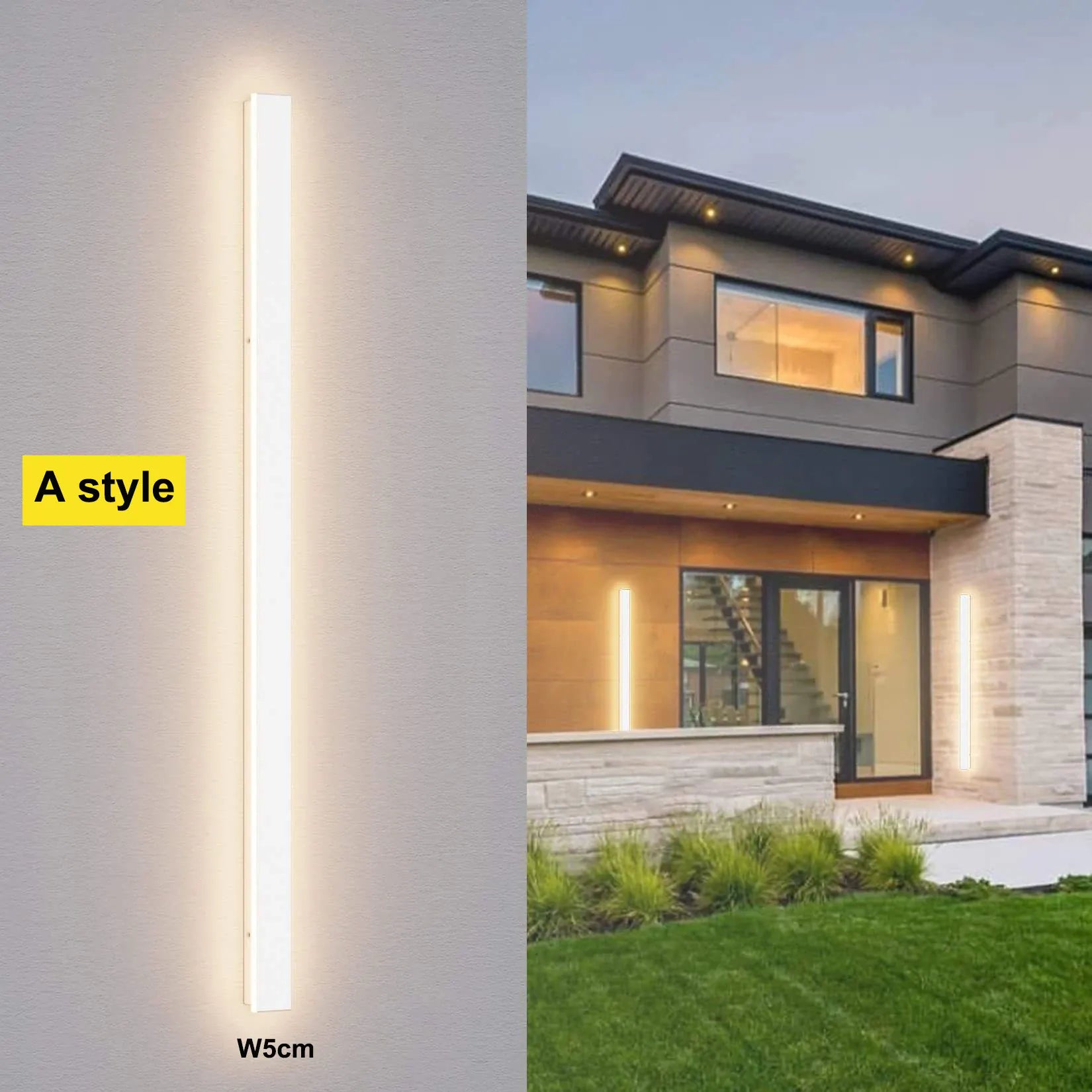 Verthara Premium Long Outdoor Wall Lantern H30cm / A style