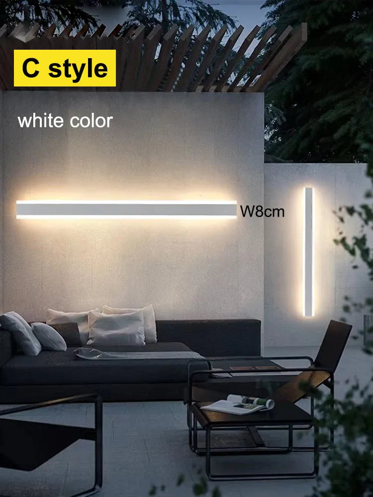 Verthara Premium Long Outdoor Wall Lantern H30cm / C style