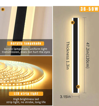 Verthara Premium Long Outdoor Wall Lantern