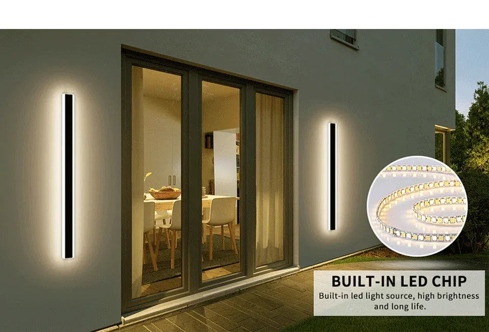 Verthara Premium Long Outdoor Wall Lantern