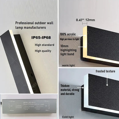 Verthara Premium Long Strip LED Outdoor Wall Light