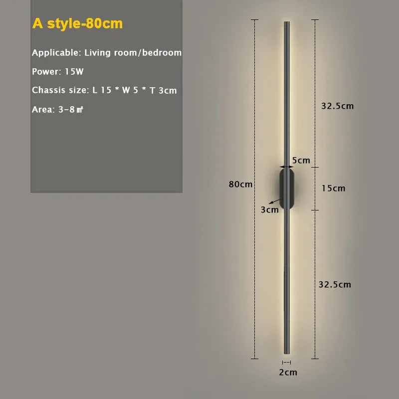 Verthara Premium Long Strip LED Wall Light A 80cm