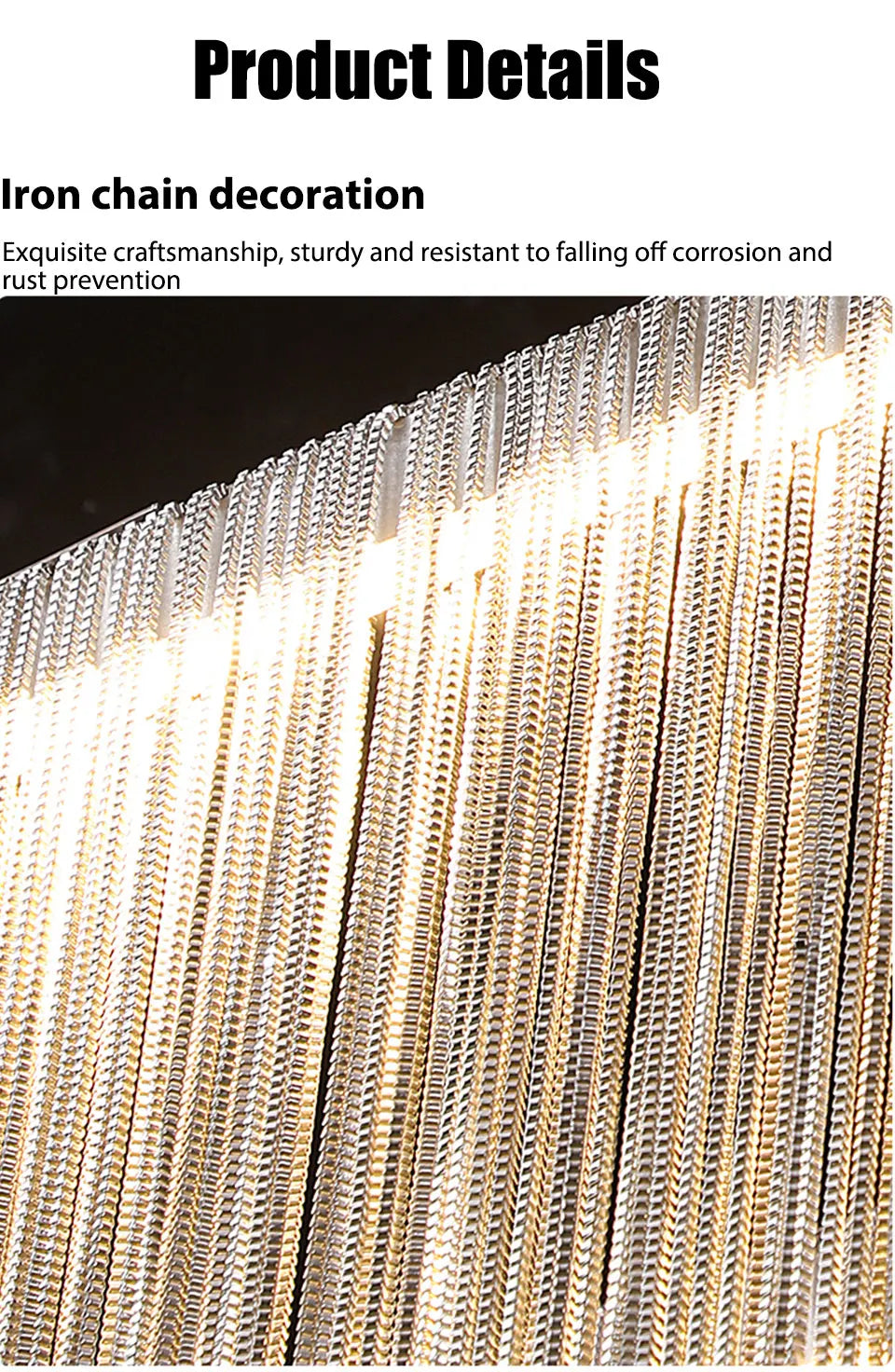 Verthara Premium Long Tassel Chain Chandelier