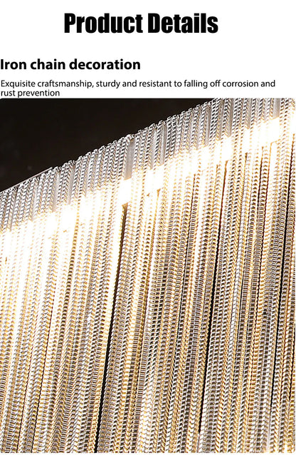 Verthara Premium Long Tassel Chain Chandelier