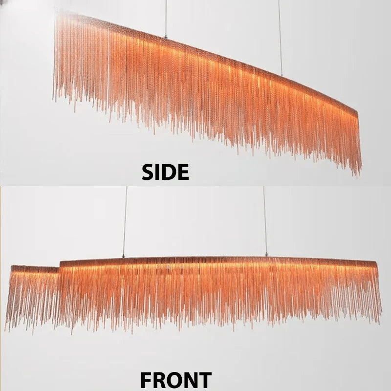 Verthara Premium Long Tassel Chain Chandelier