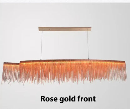 Verthara Premium Long Tassel Chain Chandelier