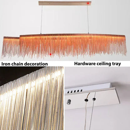 Verthara Premium Long Tassel Chain Chandelier