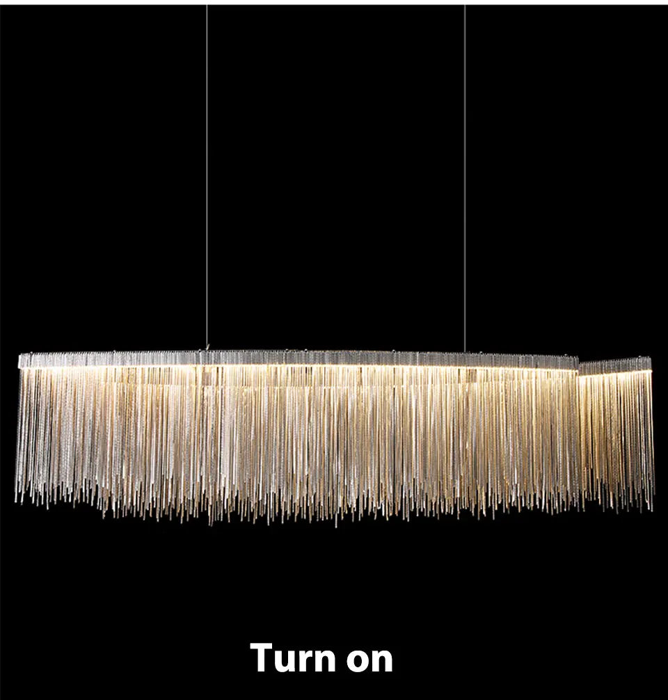 Verthara Premium Long Tassel Chain Chandelier
