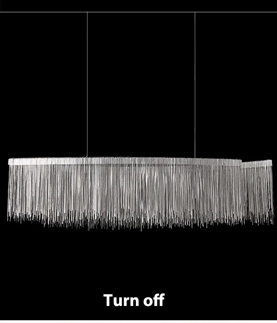 Verthara Premium Long Tassel Chain Chandelier