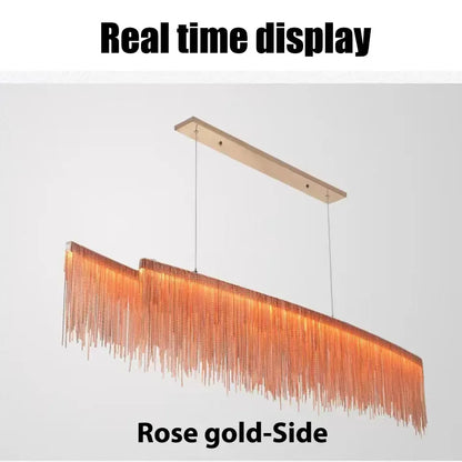 Verthara Premium Long Tassel Chain Chandelier