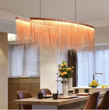 Verthara Premium Long Tassel Chain Chandelier