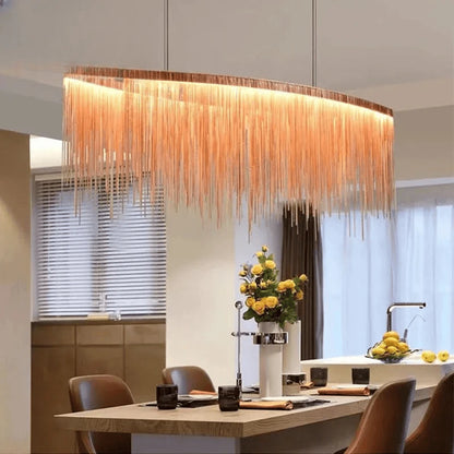 Verthara Premium Long Tassel Chain Chandelier