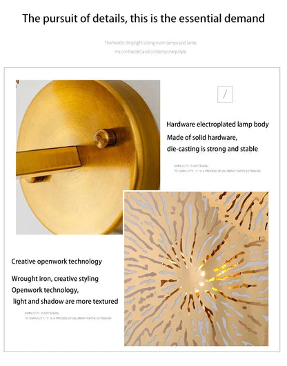 Verthara Premium Lotus Leaf Retro Bedside Wall Lamp