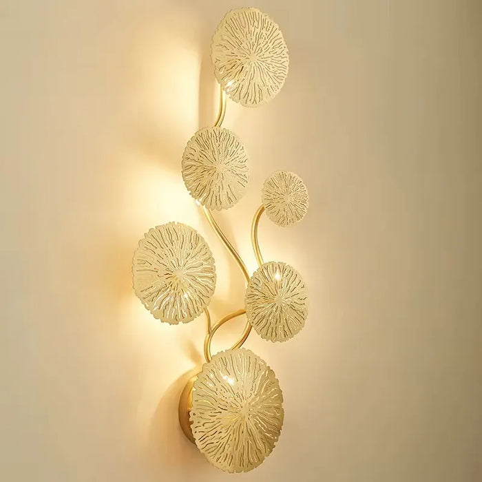 Verthara Premium Lotus Leaf Retro Bedside Wall Lamp