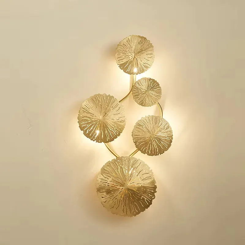 Verthara Premium Lotus Leaf Retro Bedside Wall Lamp