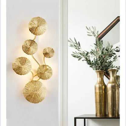 Verthara Premium Lotus Leaf Retro Bedside Wall Lamp