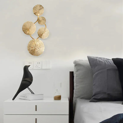 Verthara Premium Lotus Leaf Retro Bedside Wall Lamp