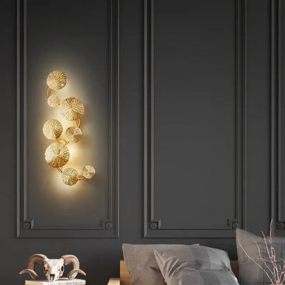 Verthara Premium Lotus Leaf Retro Bedside Wall Lamp