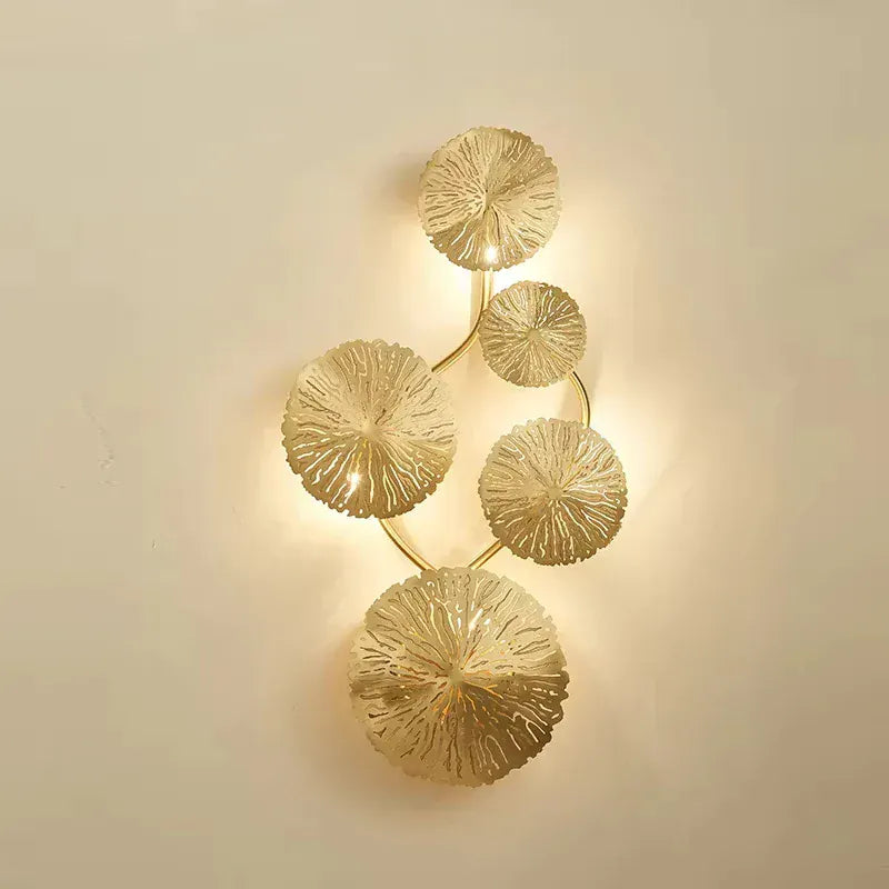 Verthara Premium Lotus Leaf Retro Bedside Wall Lamp