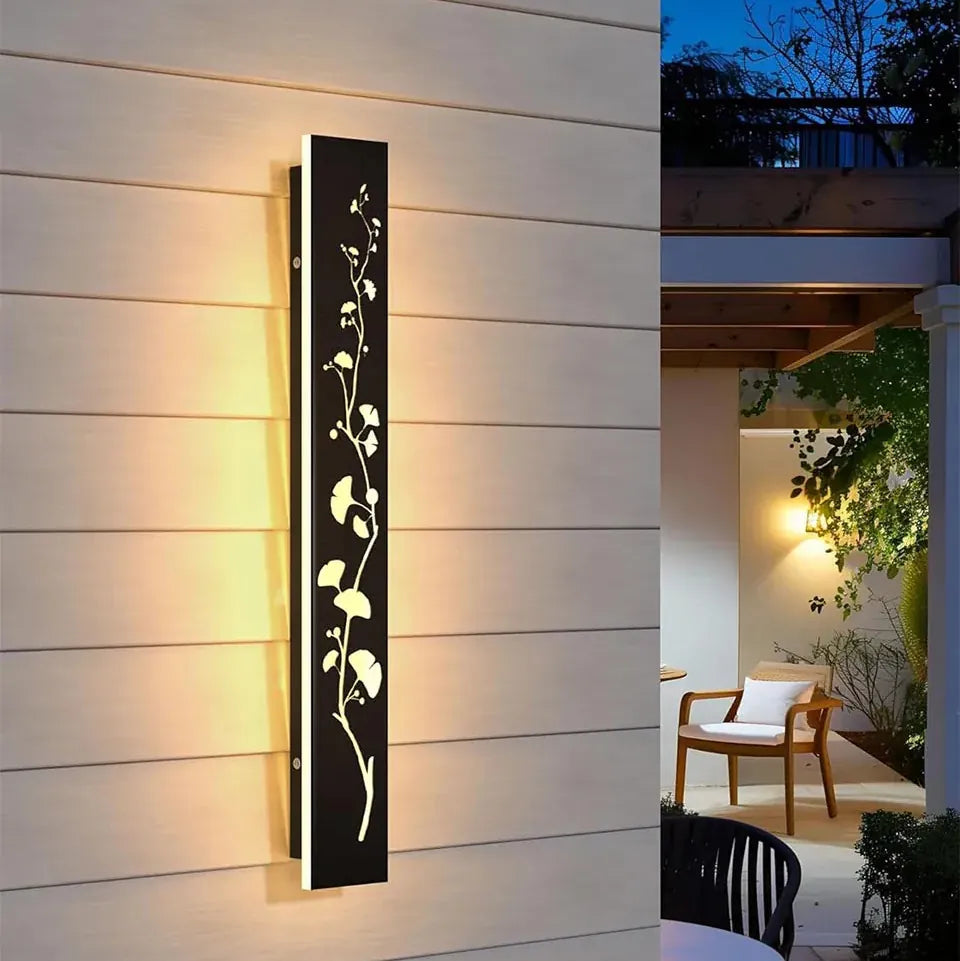 Verthara Premium Lotus Pattern Stainless Steel Garden Wall Light