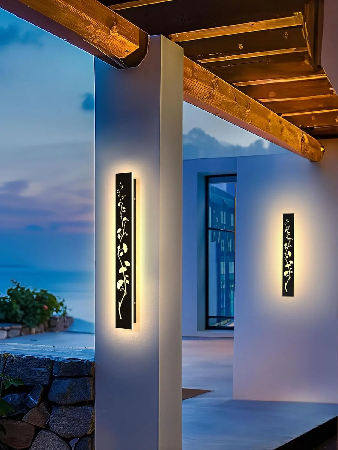 Verthara Premium Lotus Pattern Stainless Steel Garden Wall Light