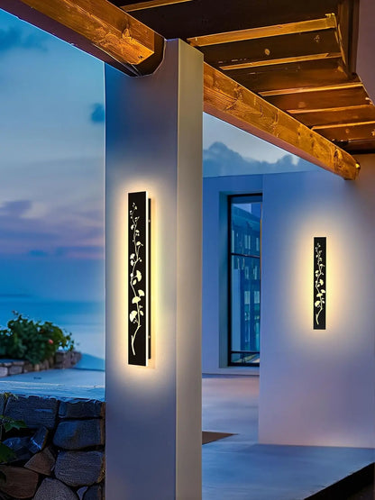 Verthara Premium Lotus Pattern Stainless Steel Garden Wall Light