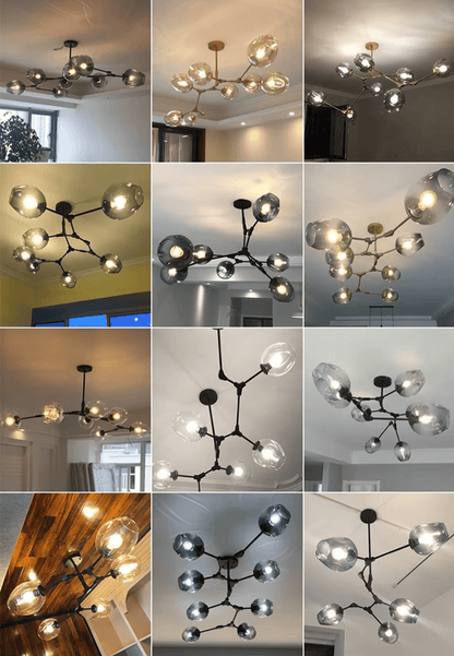 Verthara Premium Luxury Branch & Glass Molecular Chandelier