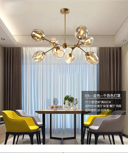 Verthara Premium Luxury Branch & Glass Molecular Chandelier