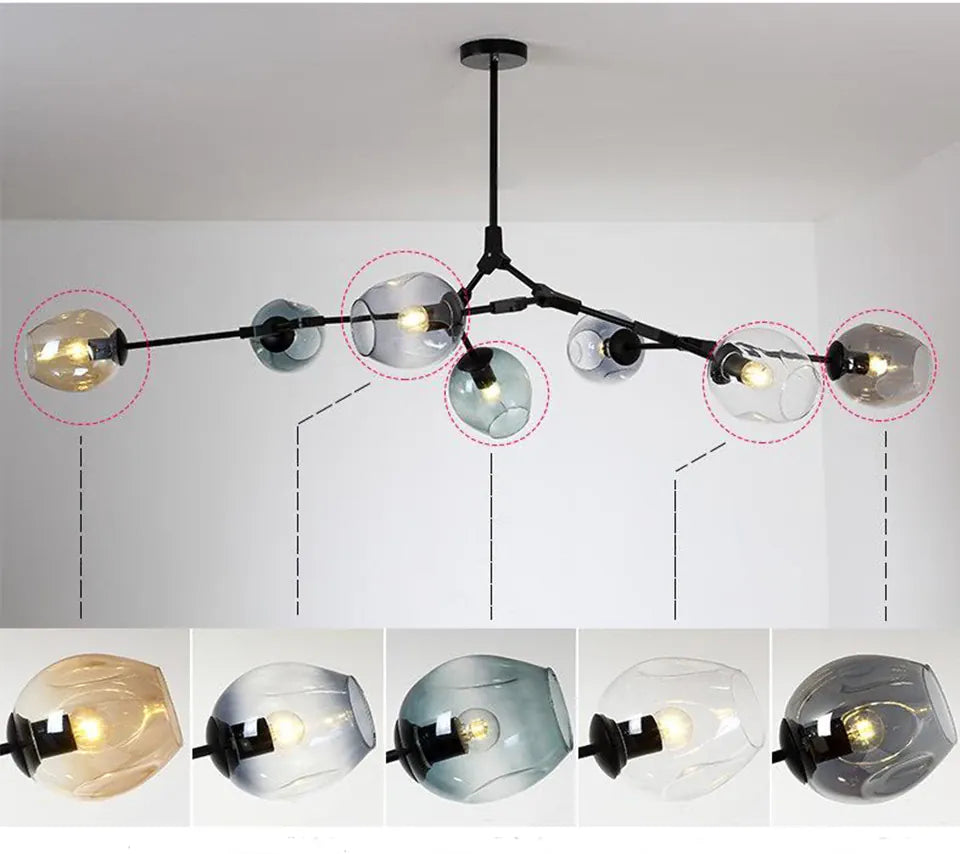 Verthara Premium Luxury Branch & Glass Molecular Chandelier