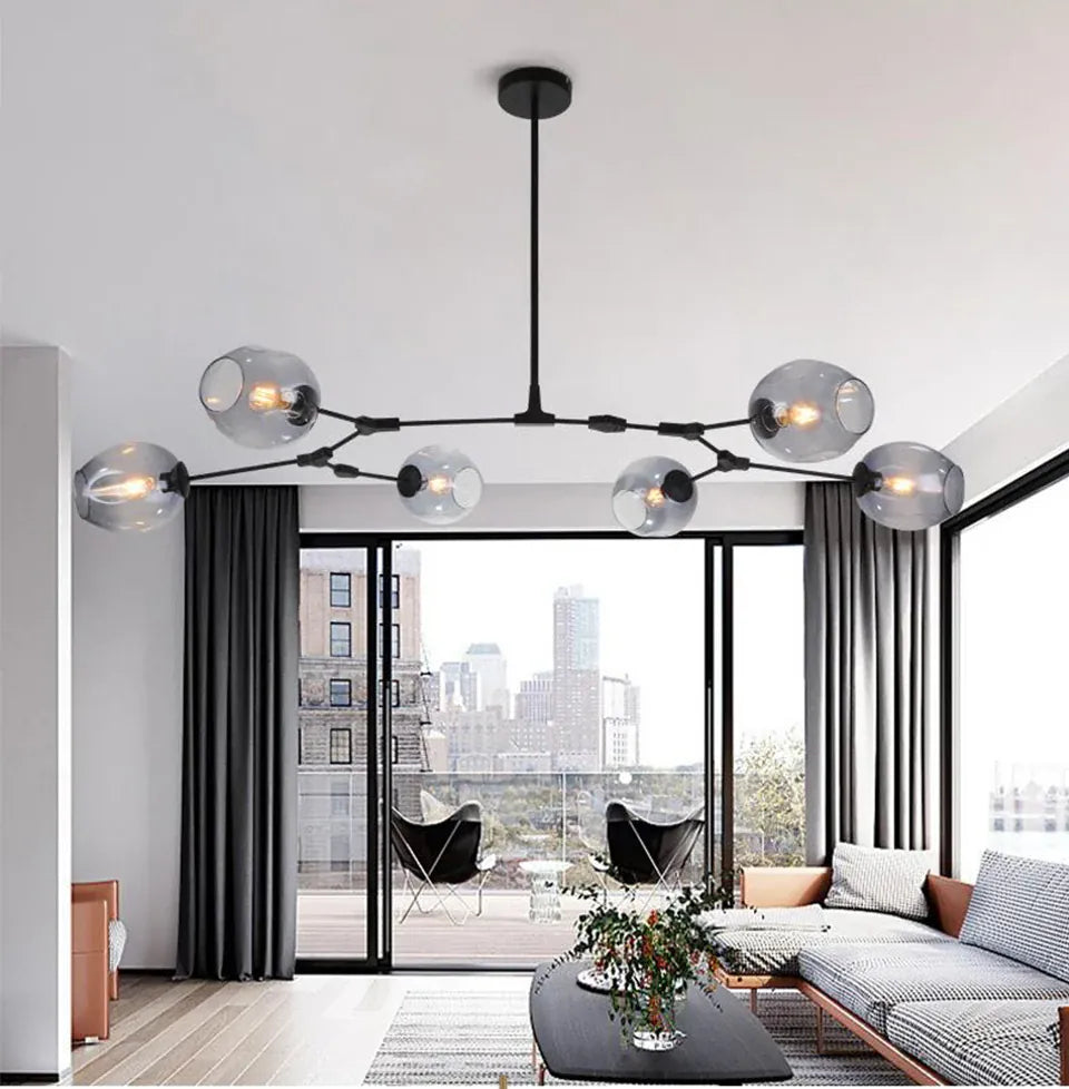 Verthara Premium Luxury Branch & Glass Molecular Chandelier