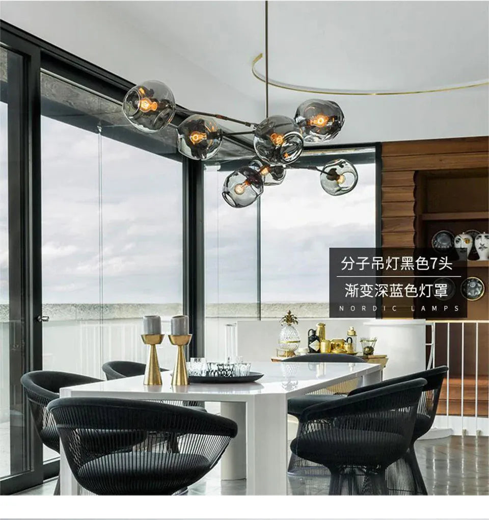 Verthara Premium Luxury Branch & Glass Molecular Chandelier