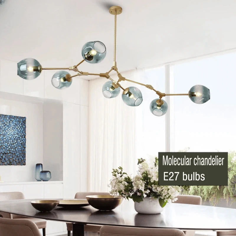 Verthara Premium Luxury Branch & Glass Molecular Chandelier