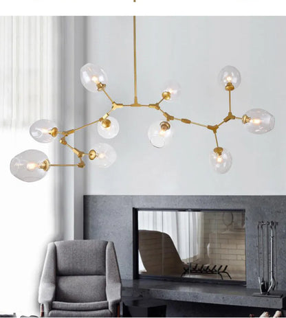 Verthara Premium Luxury Branch & Glass Molecular Chandelier