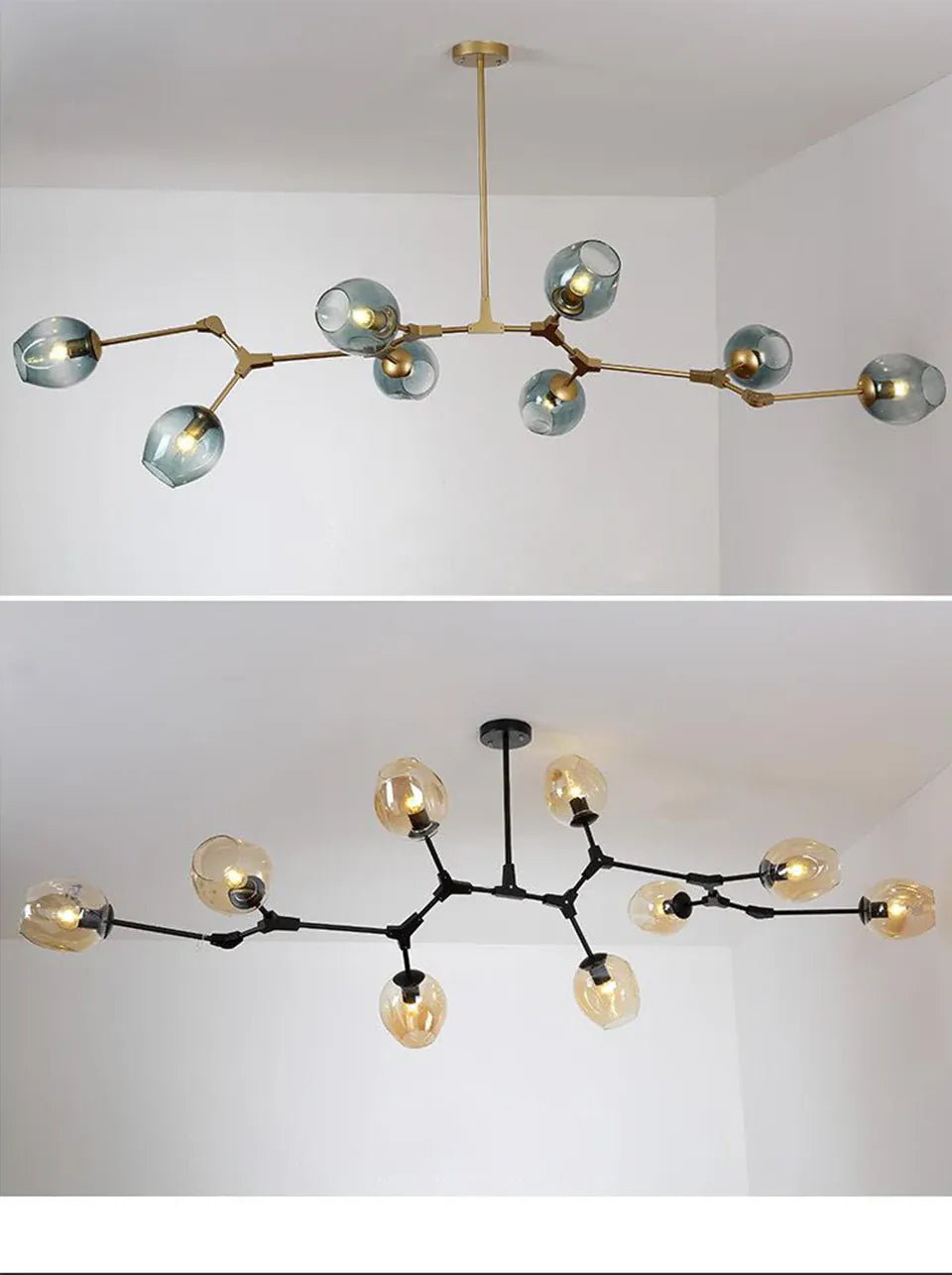 Verthara Premium Luxury Branch & Glass Molecular Chandelier